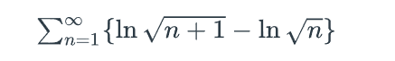 Σ₁{In √n +1 − In √n}
in=