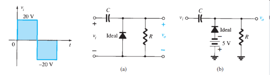 C
20 V
Ideal
Ideal
R
R
5 V
+
-20 V
(а)
(b)
+
