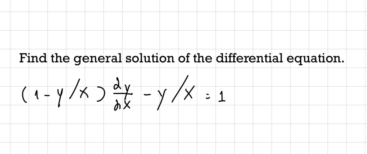 Find the general solution of the differential equation.
: 1
