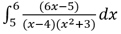 (6x-5)
√5
(x-4)(x²+3)
dx