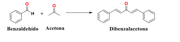 `H
Benzaldehído
Acetona
Dibenzalacetona
