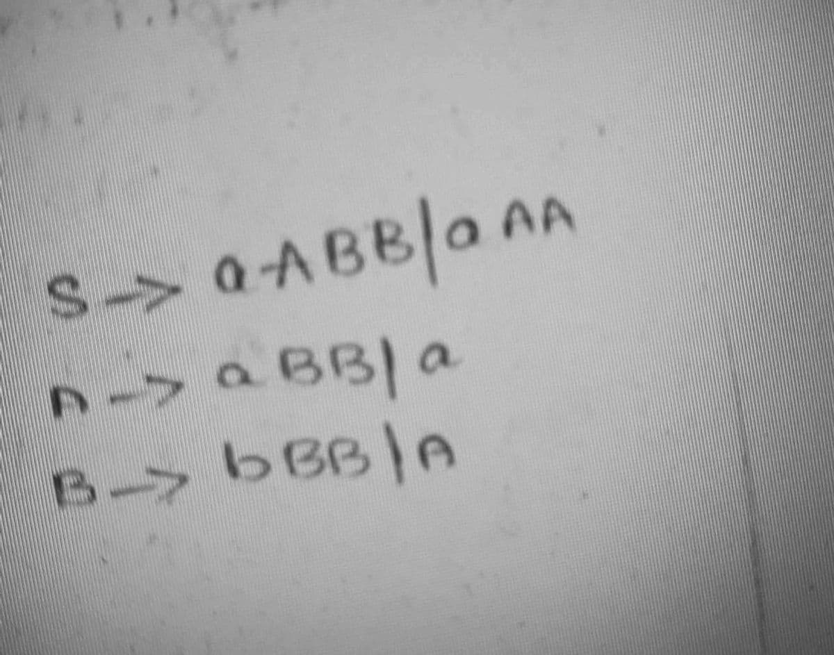 S-> a-ABBla A
BB/a
B-> bBB/A
