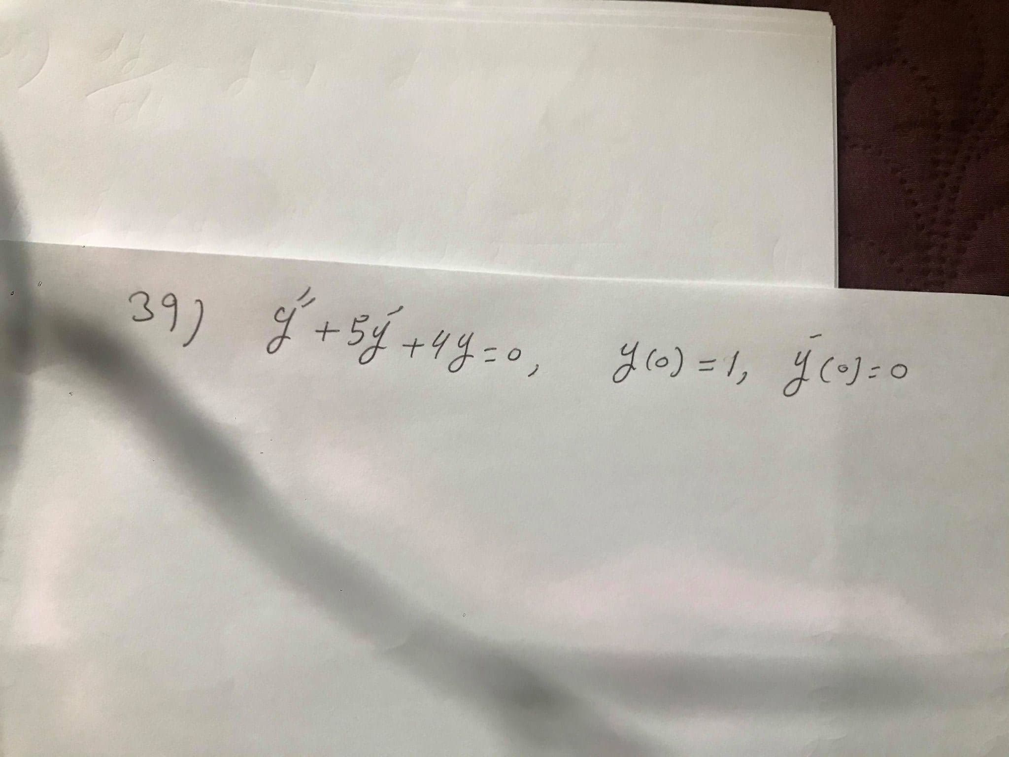 39) ģ+5ý +43=o,
, ylo) =1, yco)-o
