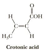 H
COH
C=C
H,C
H
Crotonic acid
