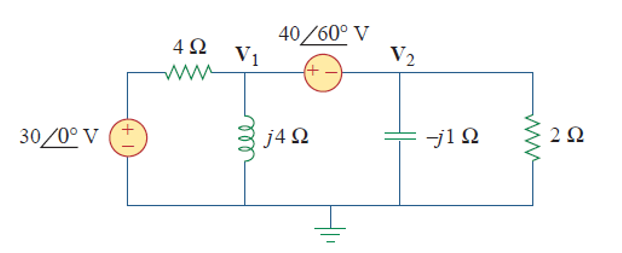 30/0° V
4Ω
www
V₁
ell
40/60° V
(+
j4Ω
V2
-1Ω
www
2 Ω