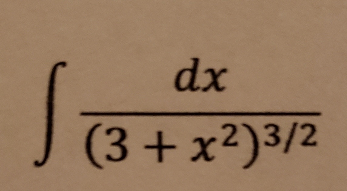 dx
(3+x²)3/2
