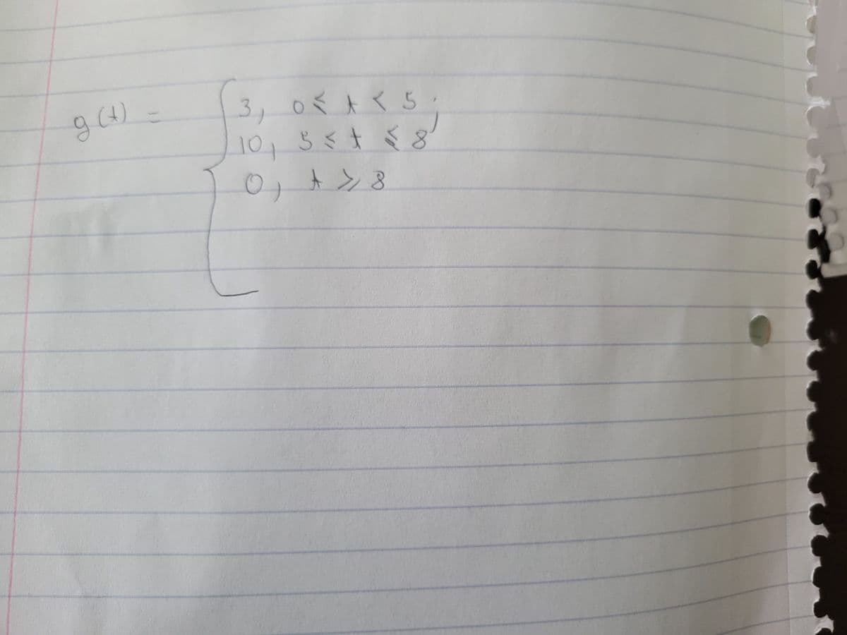 g (t) =
3, 0 A < 5.
10₁ 3 ≤ + √ 8²
0₁
A> 8