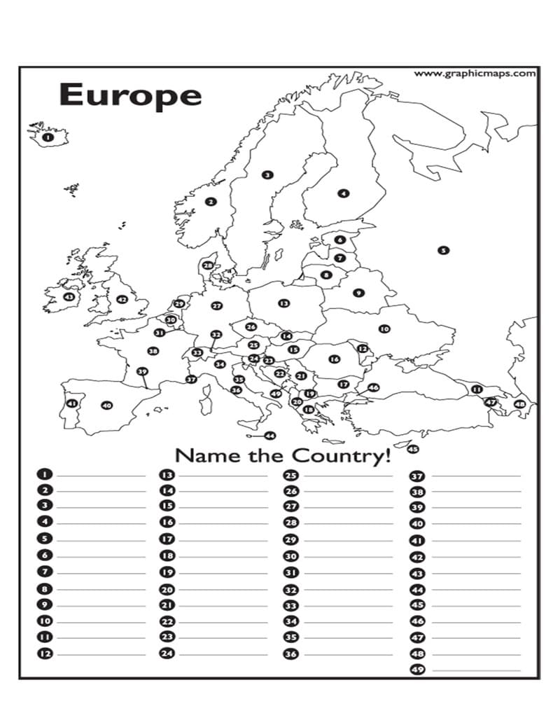 *eee
Europe
*****
18
*00000
Los
Name the Country!
26
28
29
30
31
32
swing
34
●
www.graphicmaps.com
38