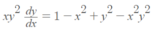 2 dy = 1-x +y
dx
2, 2 2 2
¯ -x y
xy
