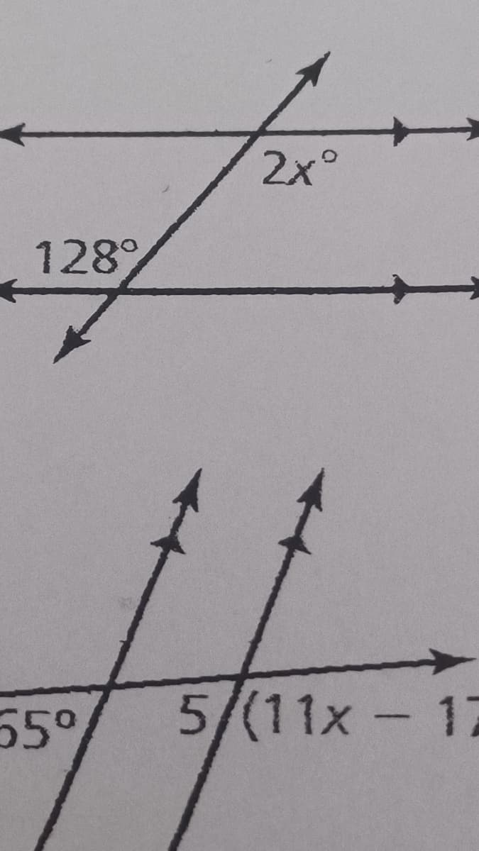 128°
55°
2x²
5/(11x17