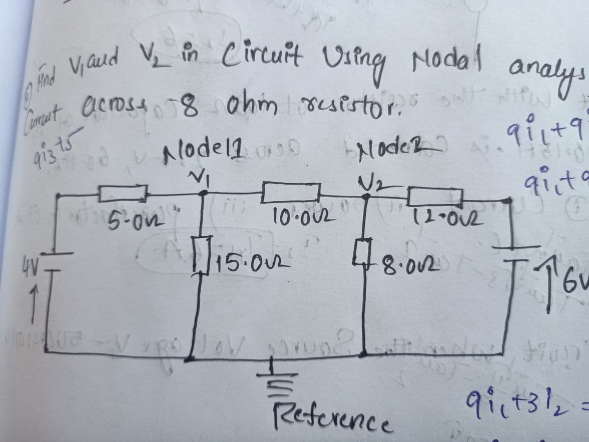 nd V, ald V_ în Circuit
Circuit
Uing
Nodal
analys
ut acrost8 ohm osistor.
nrsistor.
Comant
V Nodel1 0
qii+9
qita
1.
16
Vz
5-
10.002
15.02
8.002
Reference
