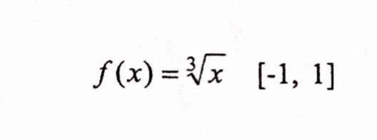 f(x) = Vx [-1, 1]
