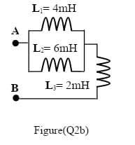 L;= 4mH
A
L= 6mH
B
L;= 2mH
Figure(Q2b)
