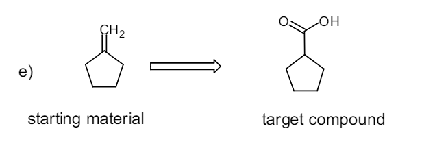 e)
OH
४
starting material
target compound