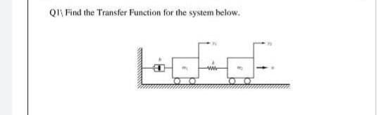 QI Find the Transfer Function for the system below.
ww-
