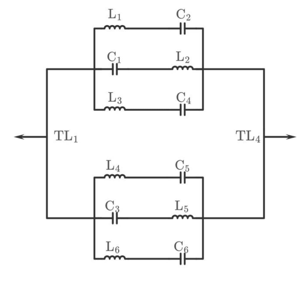 TL1
L₁
C₁
L3
L4
C3
L6
C2
L2
C4
HF
C5
HH
L5
C6
HF
TL₁