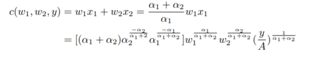 ai + a2
c(w1, w2, y) = w1X1 +w2x2 =
%3D
a2
(दरे)मांक
To-
= [(a1 + a2)a2
Jwi
W2
