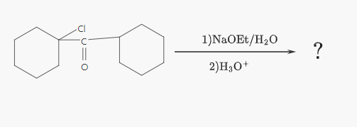 'C'
1)NaOEt/H₂O
2) H3O+
?