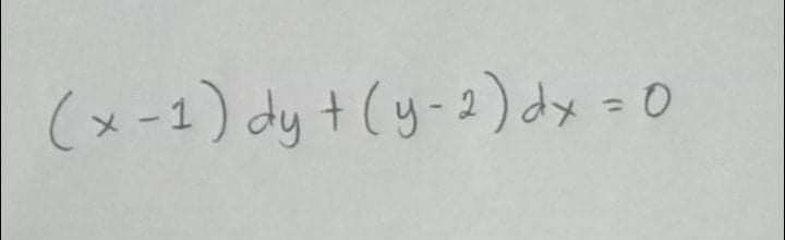 (x-1) dy + (y-2) dx = 0