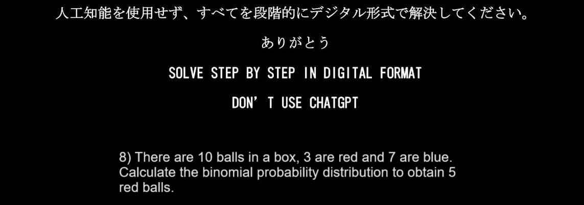 人工知能を使用せず、 すべてを段階的にデジタル形式で解決してください。
ありがとう
SOLVE STEP BY STEP IN DIGITAL FORMAT
DON'T USE CHATGPT
8) There are 10 balls in a box, 3 are red and 7 are blue.
Calculate the binomial probability distribution to obtain 5
red balls.