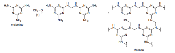 НN
NH2
НN
Cн30
(1]
N.
N.
N.
HN.
HN.
NH2
NH2
NH2
melamine
HN
Melmac
