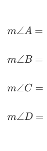 mZA=
mZB =
m2C =
mZD =
