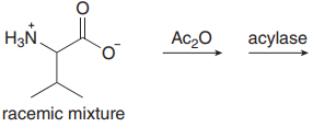 H3N.
Ac20
acylase
racemic mixture
