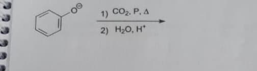 1) CO2, P, A
2) H20, H*
