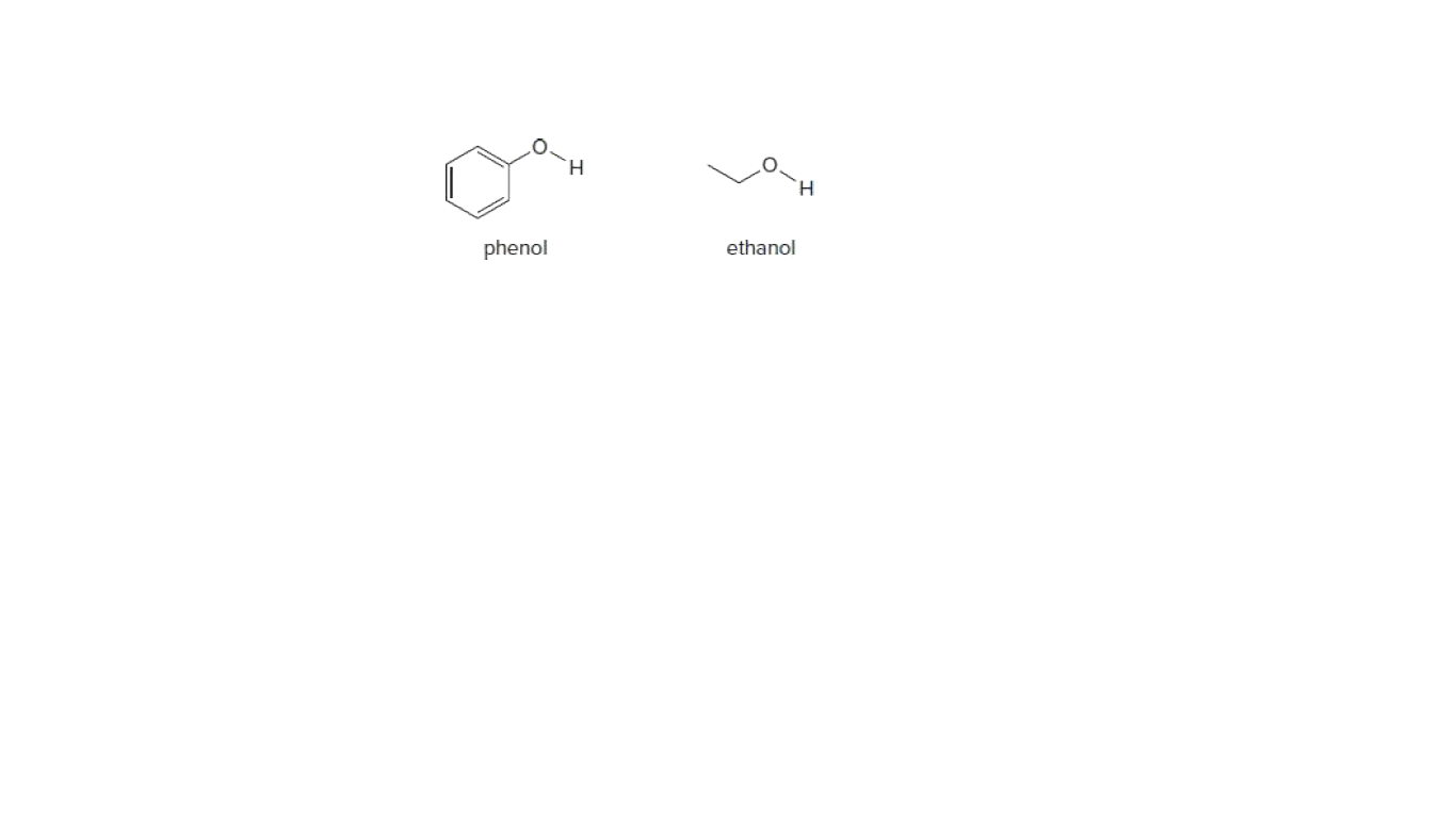 H.
phenol
ethanol
