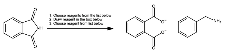 NH
1. Choose reagents from the list below
2. Draw reagent in the box below
3. Choose reagent from list below
NH₂