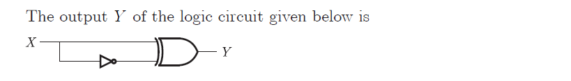 The output Y of the logic circuit given below is
X-
Y
Do
