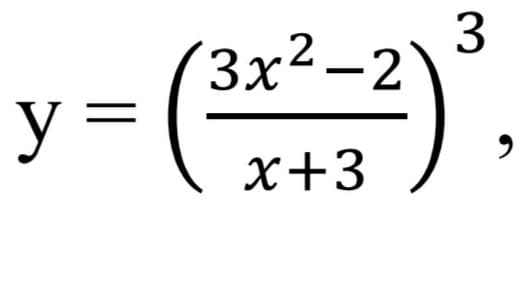 y = ()
Зx2-2
x+3
