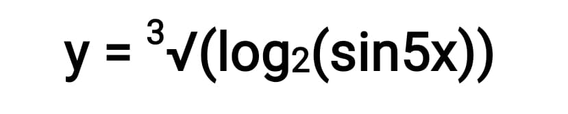y = V(log2(sin5x))
3
