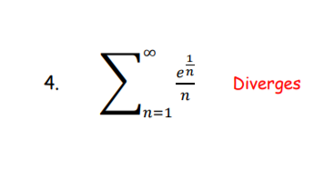 00
en
4.
Diverges
п
In=1
