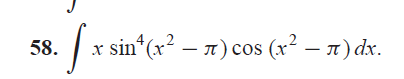 58.
[x² sin¹(x² – π) cos (x² – л) dx.