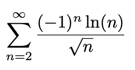 (-1)" In(n)
Vn
n=2
