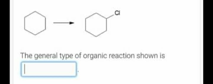 The general type of organic reaction shown is
