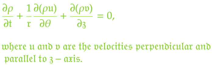 д(ри)
+
+
(ad)e (nd)e I de
at Үдө
дз
= 0,
where u and v are the velocities perpendicular and
parallel to 3 - axis.
