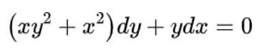 (xy + a?)dy + ydæ = 0
