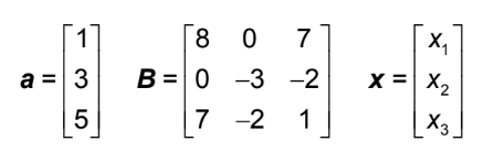 1
a=3
5
80 7
-2
7 -2 1
B= 0 -3
X₁
x = | X2
Ха