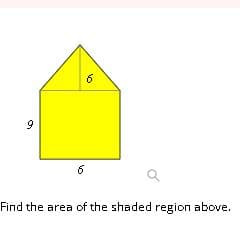 6
Find the area of the shaded region above.
