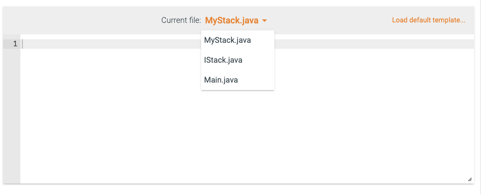 1
Current file: MyStack.java
MyStack.java
IStack.java
Main.java
Load default template...