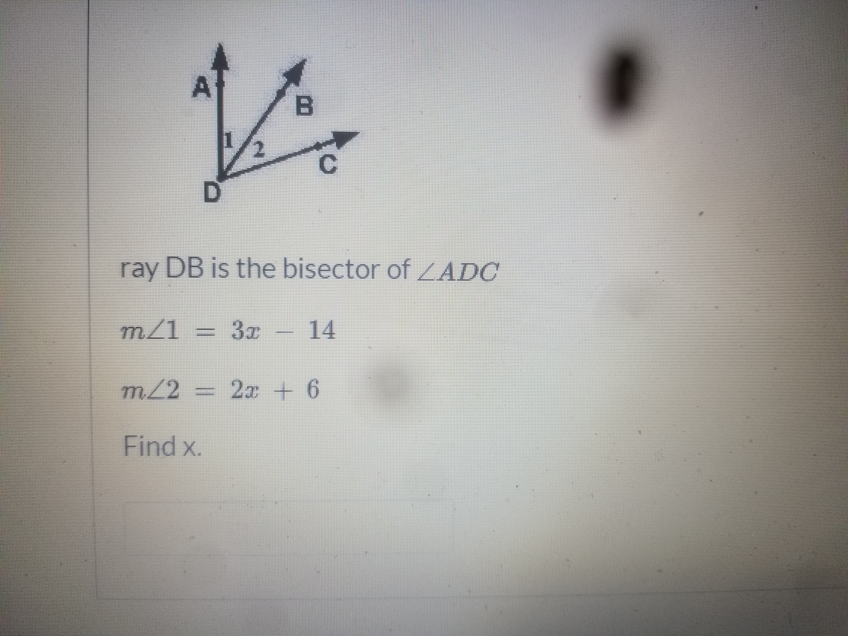 ray DB is the bisector of ADO
