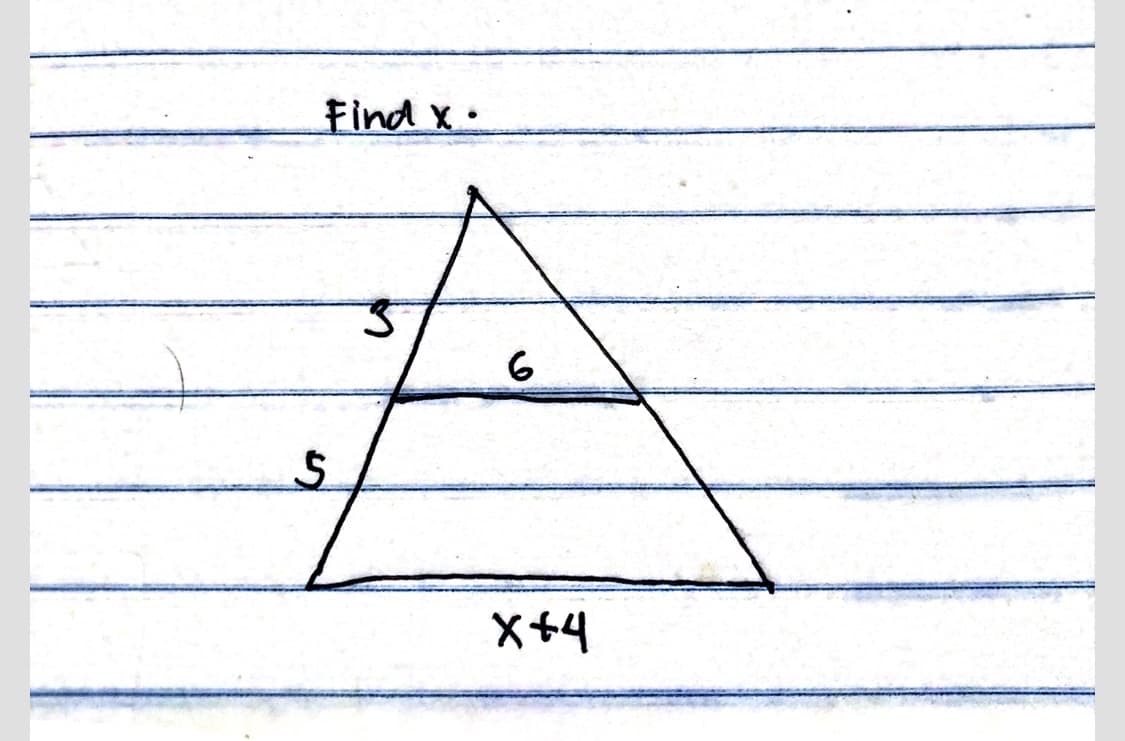 Find x.
X+4
