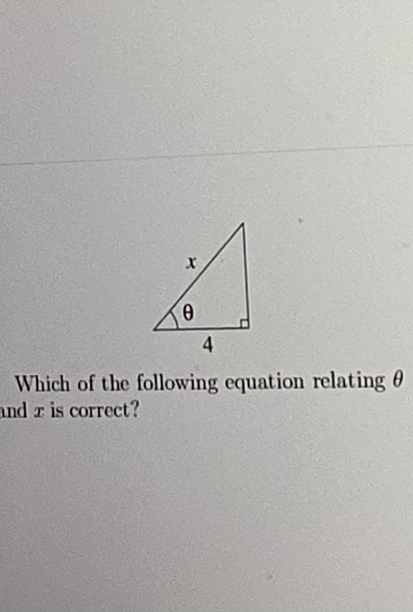 0
4
Which of the following equation relating
and r is correct?