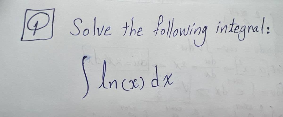 Solve the following integral:
In cas dx