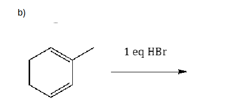 b)
1 eq HBr