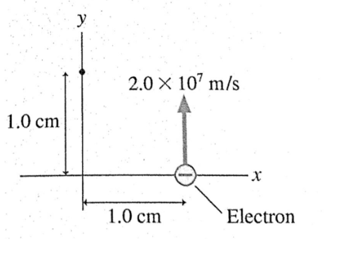 1.0 cm
y
2.0 × 107 m/s
1.0 cm
X
Electron
