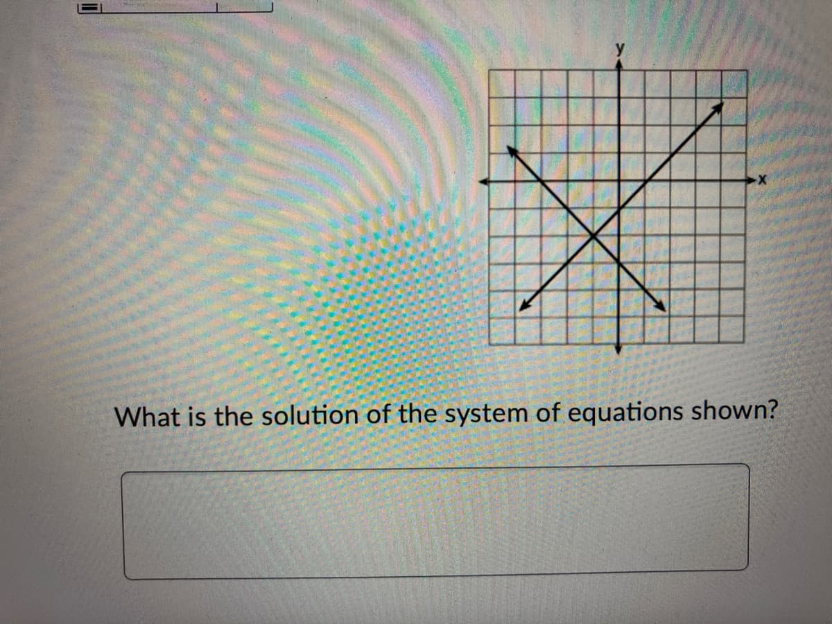 What is the solution of the system of equations shown?

