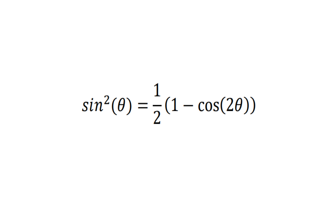 sin² (0) = (1 - cos(20))